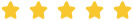 Five gold stars in a horizontal row.
